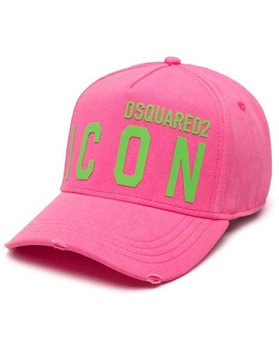 DSquared² Be Icon Baseball Cap - Men's - Cotton - Pink