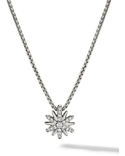 David Yurman Collar Petite Starburst en plata de ley con diamantes - Metálico
