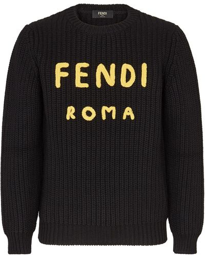 Fendi ロゴ セーター - ブラック