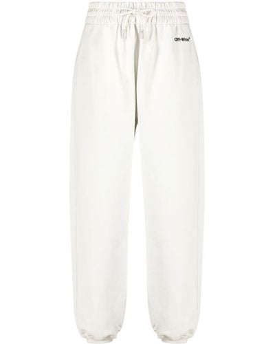 Off-White c/o Virgil Abloh Pantalones de chándal con logo bordado - Blanco