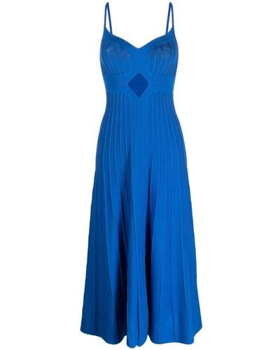 Acler Drummond Pleat-detailing Dress - Blue