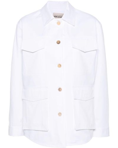 Semicouture Cotton Military Jacket - White