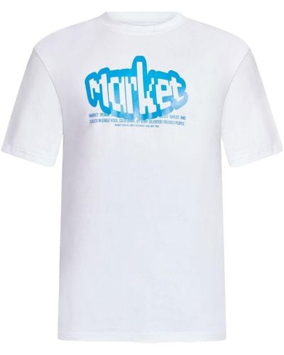 Market Logo-patch Cotton T-shirt - Blue