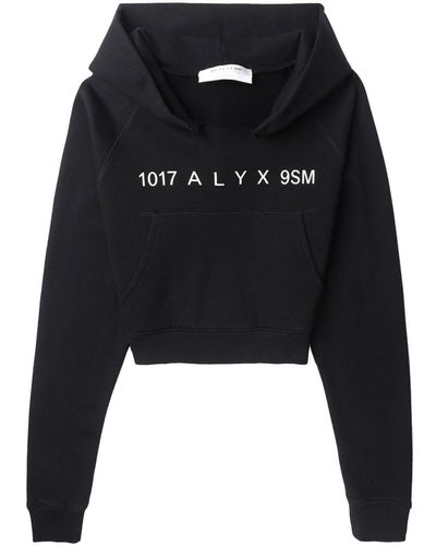 1017 ALYX 9SM Logo-print Cotton Hoodie - Black