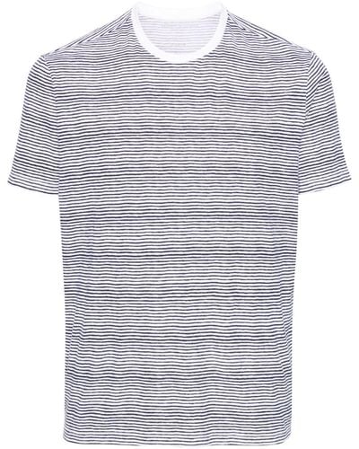 Majestic Filatures Striped Crew-neck T-shirt - Blue