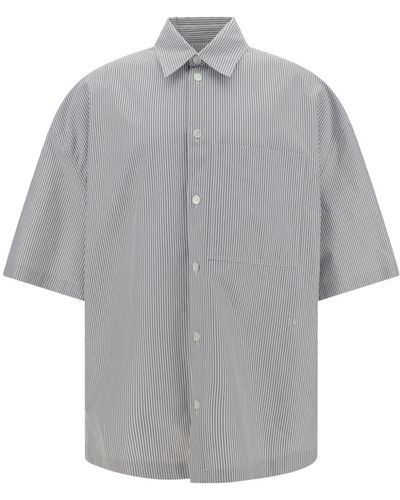 Bottega Veneta Striped Cotton Shirt - Grey