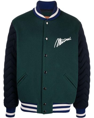 Missoni Logo-print Varsity Jacket - Green