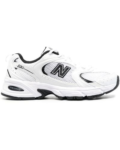 New Balance Logo-patch Low-top Sneakers - White