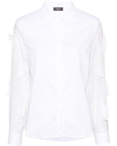 Peserico Hemd mit Applikation - Weiß