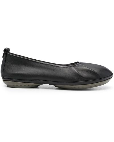 Camper Pleated-detail Ballerina Shoes - Black