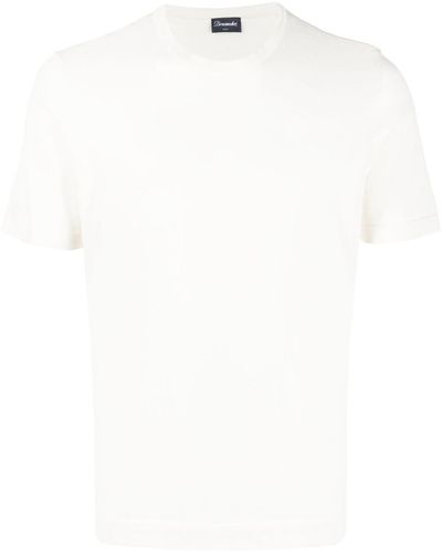 Drumohr Cotton Crew-neck T-shirt - White