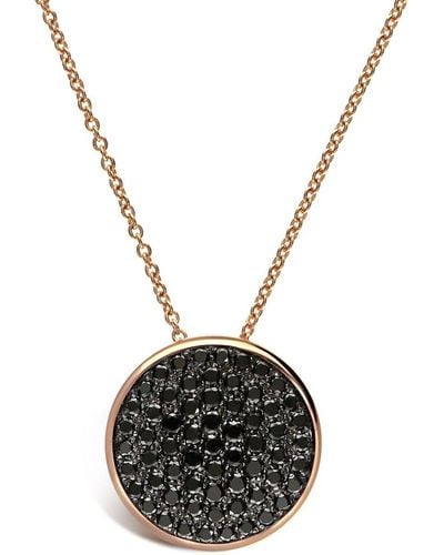 Leo Pizzo 18kt Rose Gold Coin Diamond Pendant Necklace - Natural