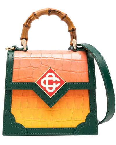 Casablancabrand Mini Jeanne Leather Shoulder Bag - Orange