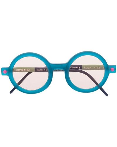 Kuboraum Round-frame Sunglasses - Blue