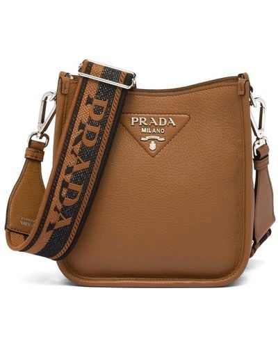 Prada Emblème Saffiano Leather Shoulder Bag - Farfetch