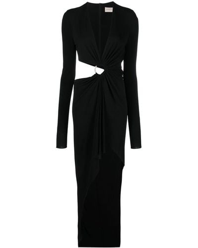Alexandre Vauthier Hoop-detail Cut-out Dress - Black
