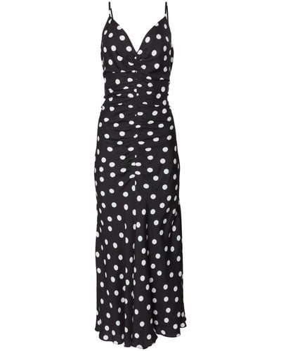 Carolina Herrera Midi-jurk Met Ruches - Zwart