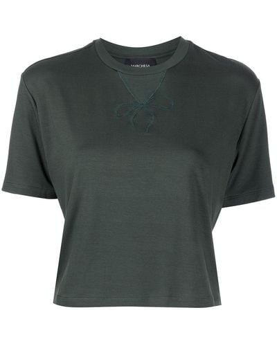 Marchesa T-shirt Dominique crop - Verde