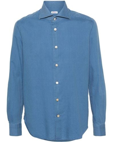 Kiton Long-sleeve Cotton Shirt - Blue