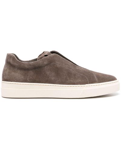 SCAROSSO Luca Suede Sneakers - Brown