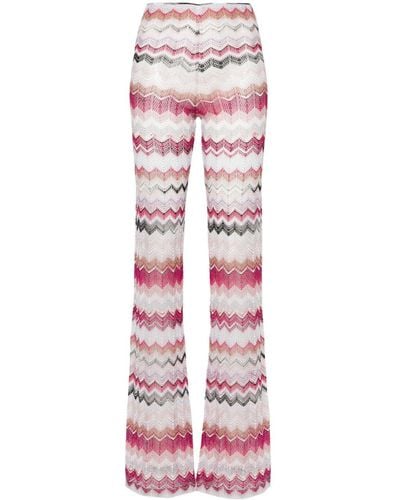Missoni Zigzag Crochet Trousers - Pink