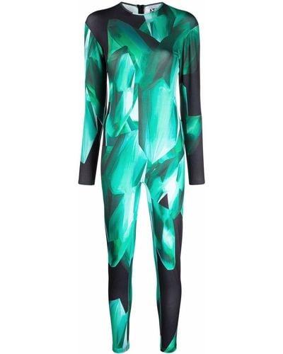 Atu Body Couture X Ioana Ciolacu Abstract-print Jumpsuit - Green