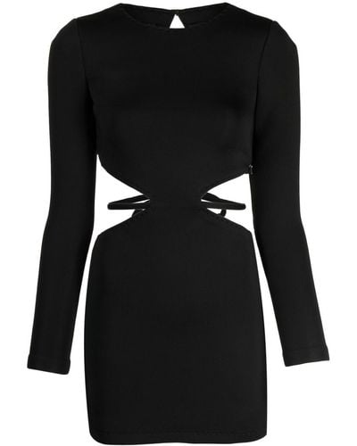 Cynthia Rowley Cut-out Long-sleeved Minidress - Black