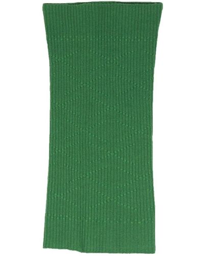 Barrie Cashmere Ribbed Snood - Green