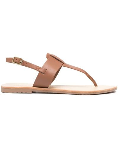 Manebí Almond Leather Sandals - Brown