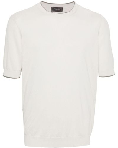 Peserico Short-sleeve Cotton Sweater - White