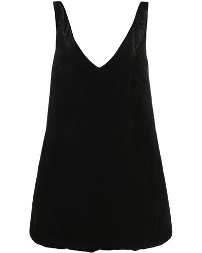 Khaite V-neck Sleeveless Dress - Black
