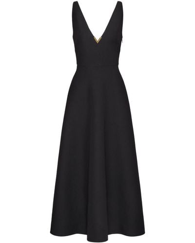 Valentino Garavani Crepe Couture Midi Dress - Black