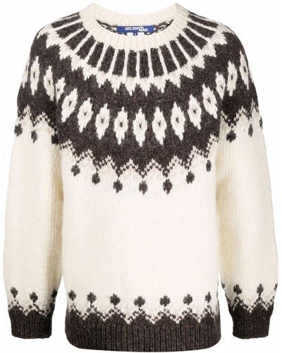 Junya Watanabe Intarsia-knit Wool Sweater - Multicolour