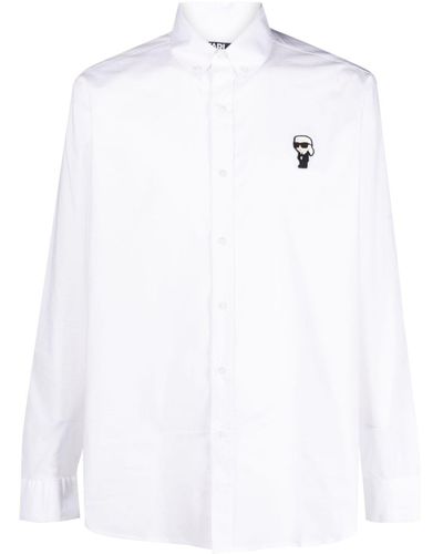 Karl Lagerfeld Camisa Ikonik Karl con botones - Blanco