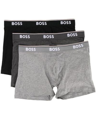 BOSS 3-pack Boxershorts Met Logoband - Zwart