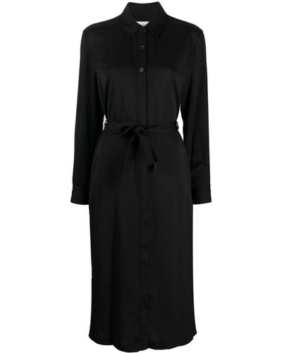 Calvin Klein ベルテッド シャツドレス - ブラック