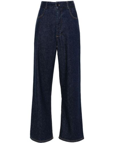 Baserange Gerade Jeans mit hohem Bund - Blau