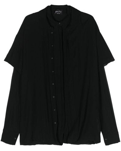 Andrea Ya'aqov Layered Chiffon Shirt - Black