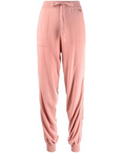 Twin Set Pantaloni sportivi con coulisse - Rosa