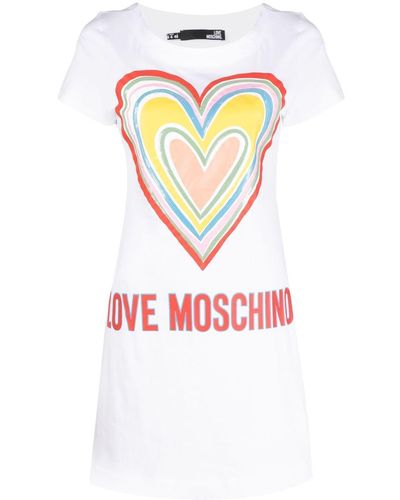 Love Moschino ロゴプリント Tシャツワンピース - ホワイト