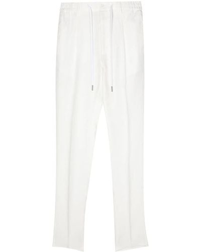 Tagliatore Slim-fit Linen Pants - White