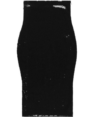 Alexandre Vauthier Sequin-embellished Midi Skirt - Black