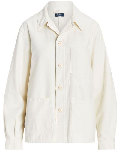 Polo Ralph Lauren Veste en coton à manches longues - Blanc