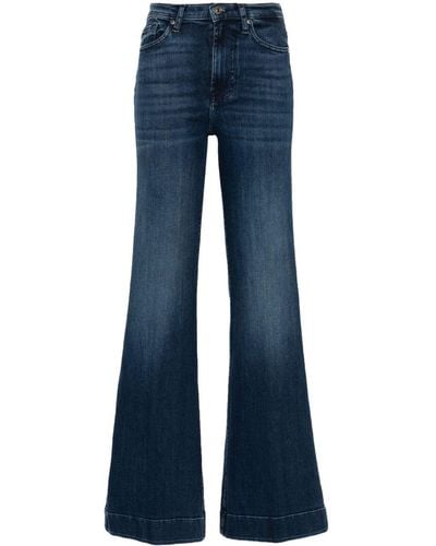 7 For All Mankind Modern Dojo High-rise Flared Jeans - Blue