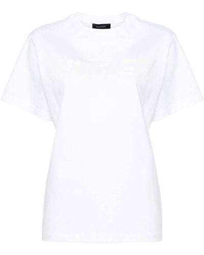 Mugler Camiseta con logo estampado - Blanco