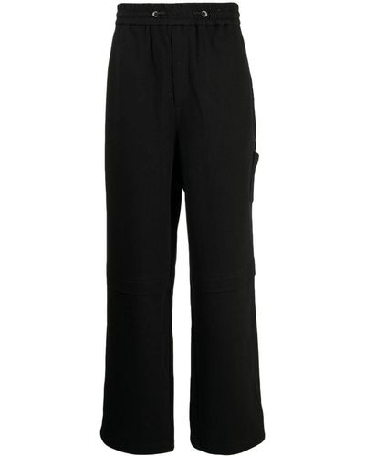 ZZERO BY SONGZIO Panther Drawstring Cotton Track Trousers - Black