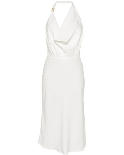 Elisabetta Franchi All Over Logo Dress Dresses - White