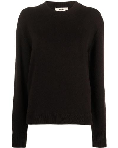 Fendi Crew-neck Long-sleeve Sweater - Black