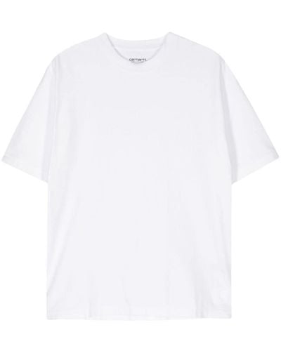 Carhartt T-shirt en coton à patch logo - Blanc