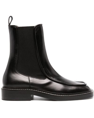 Wandler Lucy 30mm Leather Ankle Boots - Black